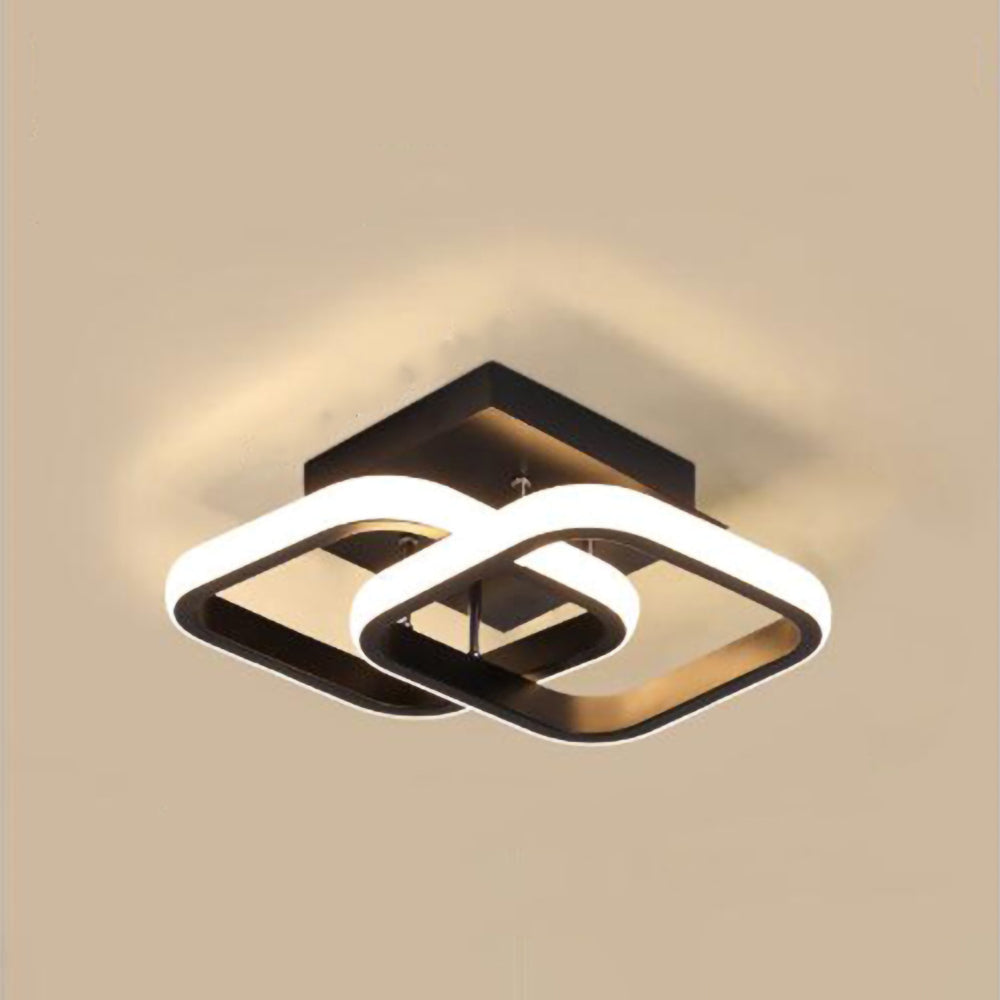 Aveloro Formex LED-Deckenleuchte Schwarz Quadrat umschaltbar
