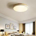 Aveloro Rondera LED-Deckenlampe Detailansicht Holzrahmen