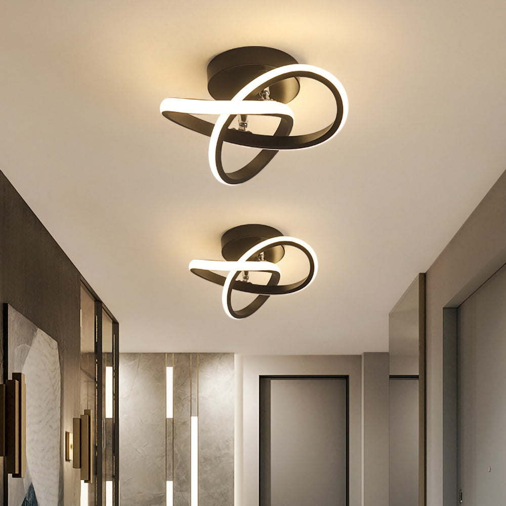 Aveloro Formex LED-Deckenleuchte Schwarz Kleeblatt umschaltbar