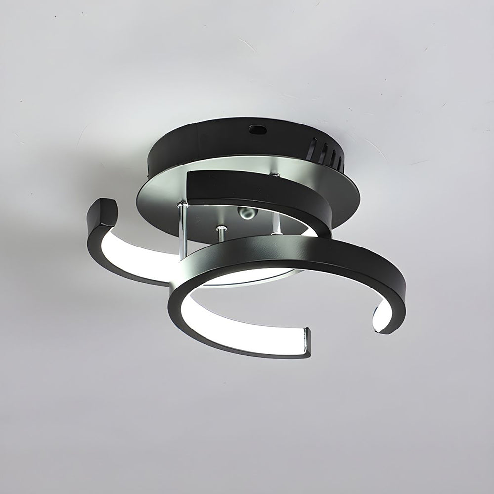 Aveloro Formex LED-Deckenleuchte Schwarz Mond Kaltweiß