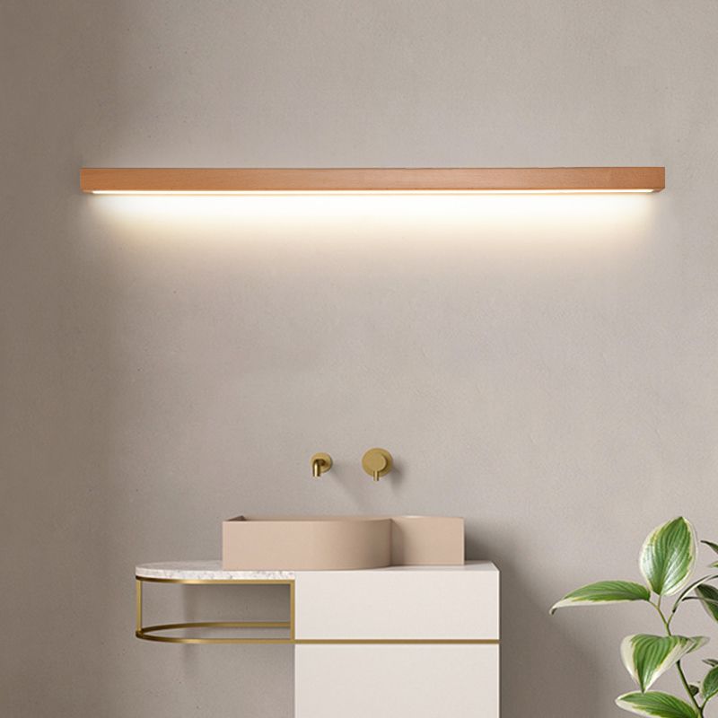 Aveloro Lignara LED-Wandleuchte linear Holz Anwendungsbild