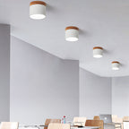 Aveloro Legnara LED-Deckenspot in Weiß mit Holzdekor