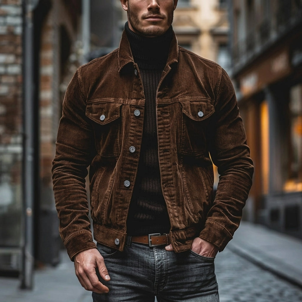 Aveloro Solco Cordjacke am Model