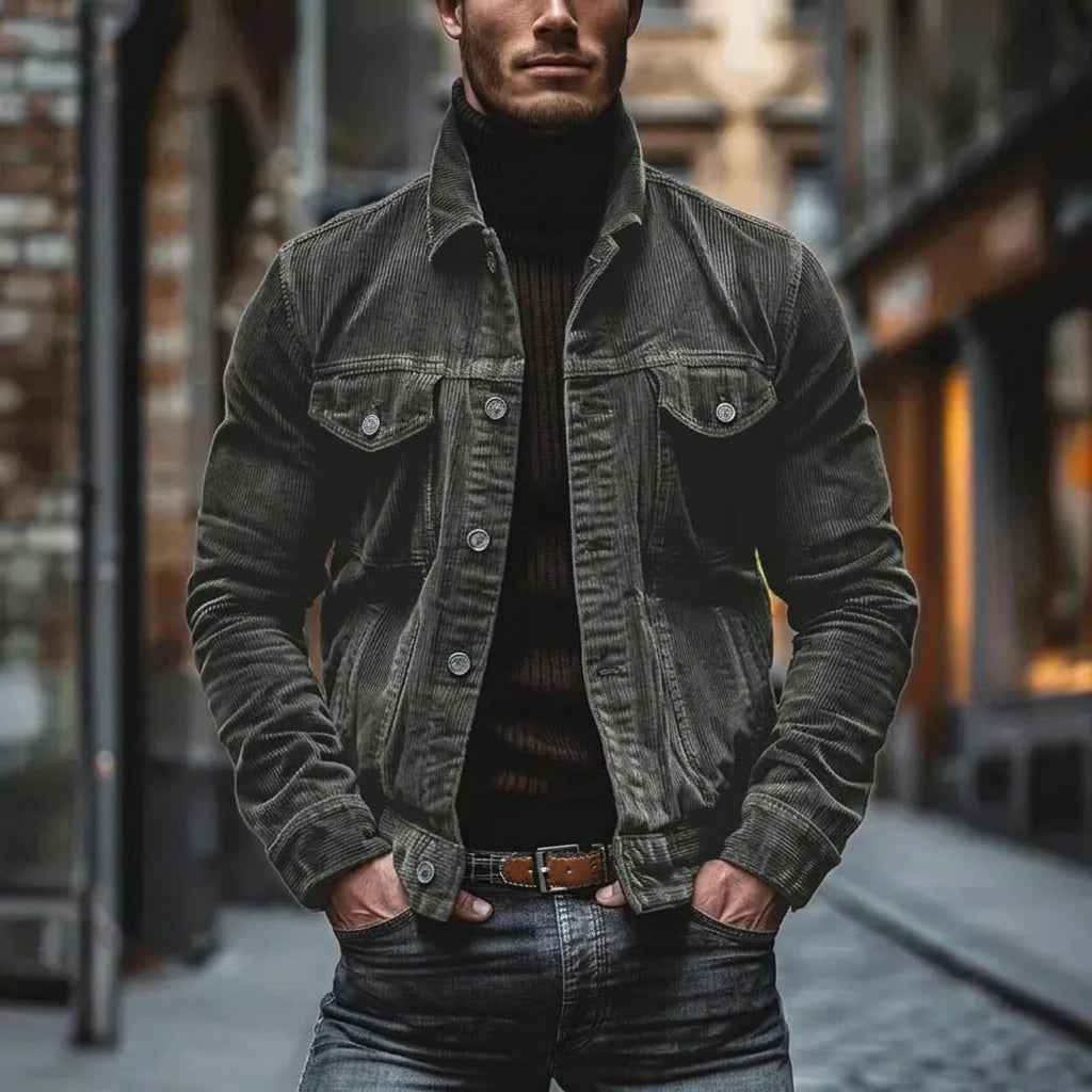 Aveloro Solco Cordjacke Detailansicht
