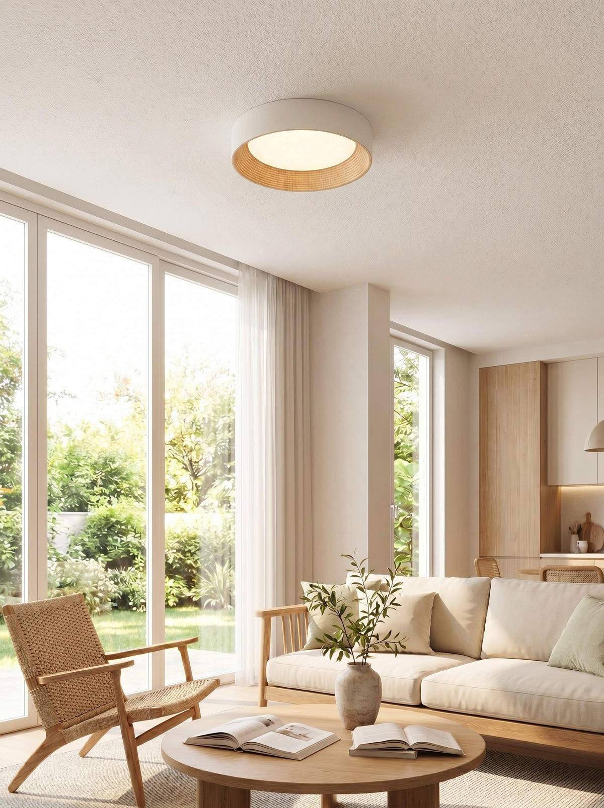 Aveloro Ringora LED-Deckenleuchte im Wohnraum