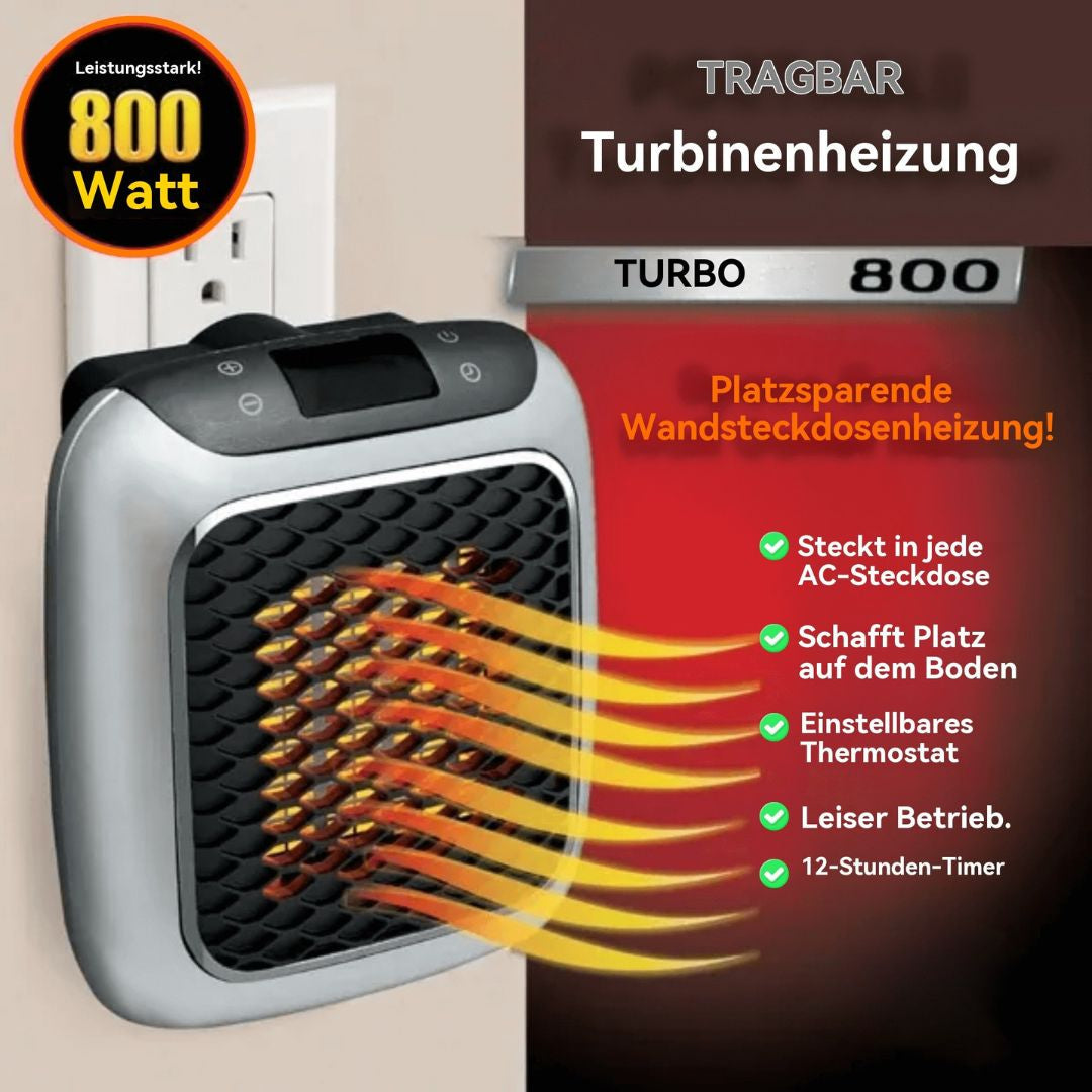 Aveloro Thermex Mini-Heizlüfter 800 Watt Steckdosenmontage