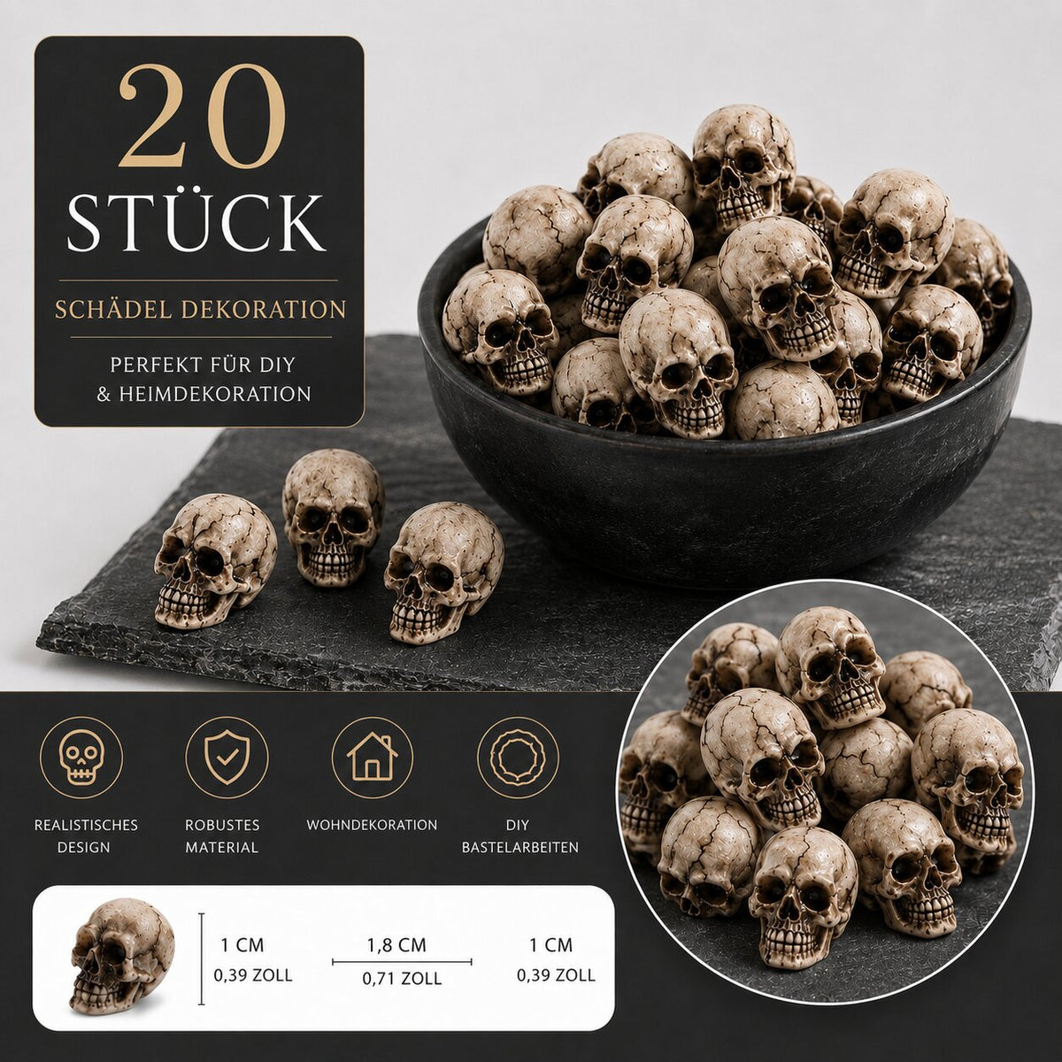 Aveloro Ossara Totenkopf-Set Gesamtansicht