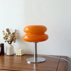 Aveloro Macarona Glas-Tischlampe im Schlafzimmer