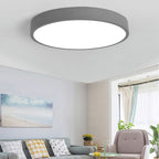 Runde LED-Deckenleuchte in Grau – Aveloro