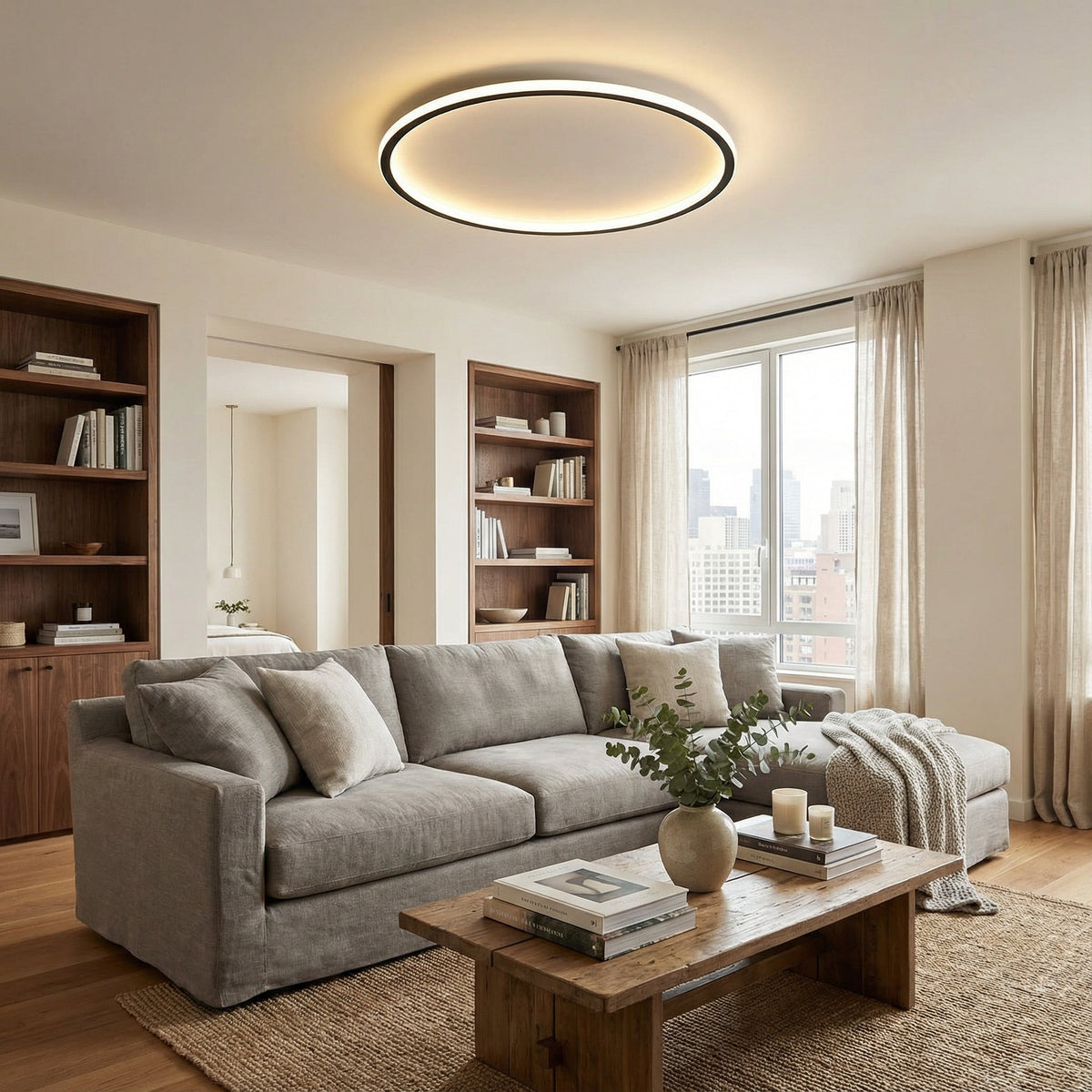 Aveloro Orbelle LED-Deckenleuchte Anwendungsbild Wohnzimmer