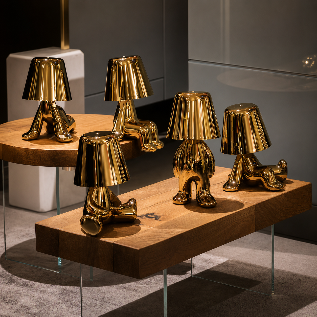 FIGURA LED Designleuchte aus Metall und Acryl
