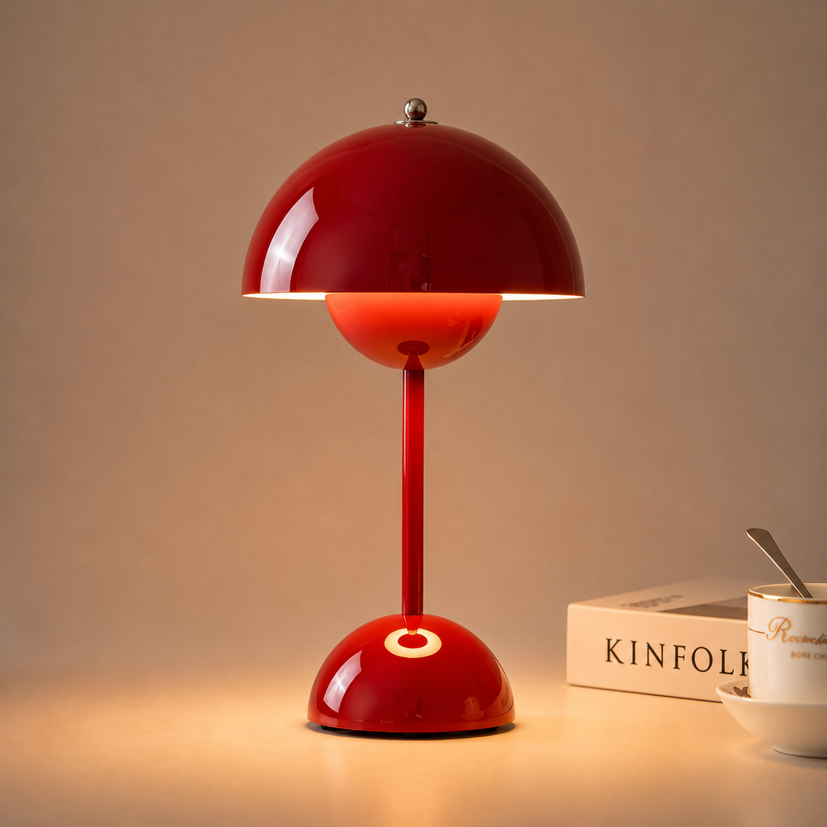 Kabellose LED Pilzlampe mit Akku – Tragbare Tischlampe mit Touch
