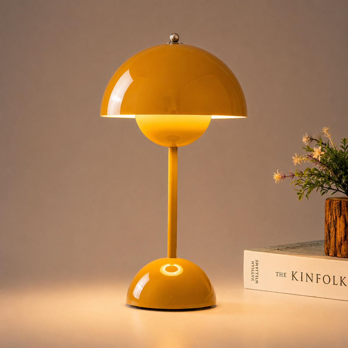 Kabellose LED Pilzlampe mit Akku – Tragbare Tischlampe mit Touch