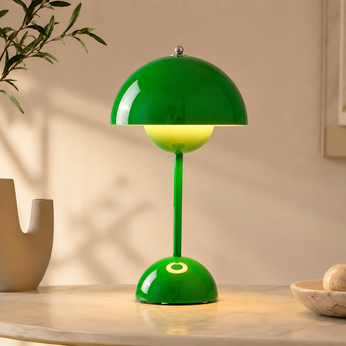 Kabellose LED Pilzlampe mit Akku – Tragbare Tischlampe mit Touch