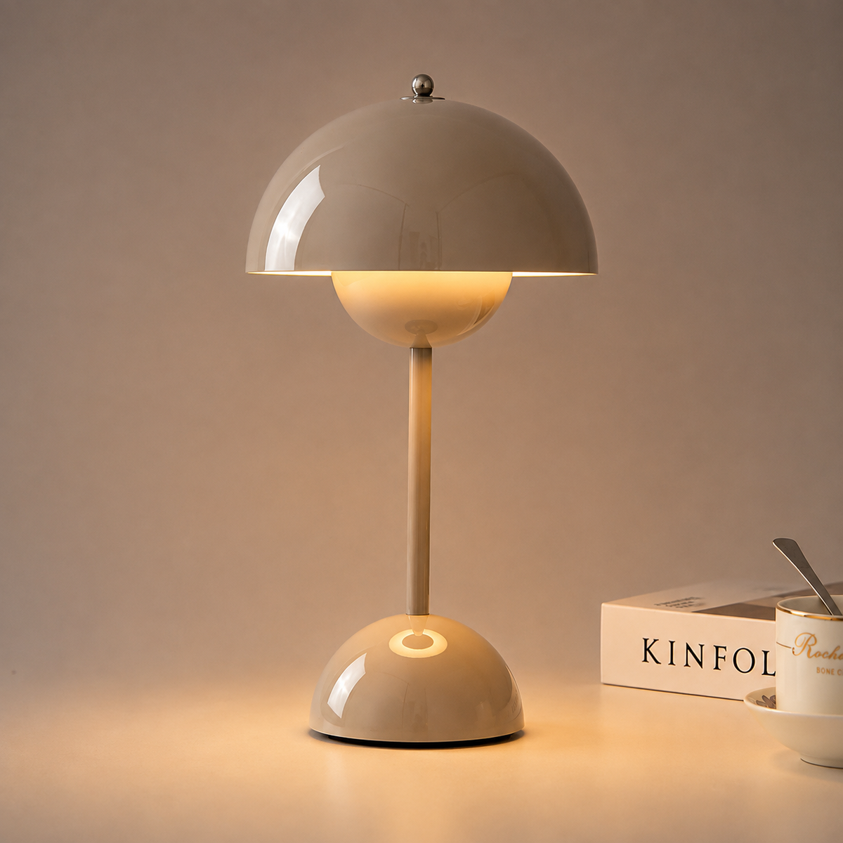 Kabellose LED Pilzlampe mit Akku – Tragbare Tischlampe mit Touch