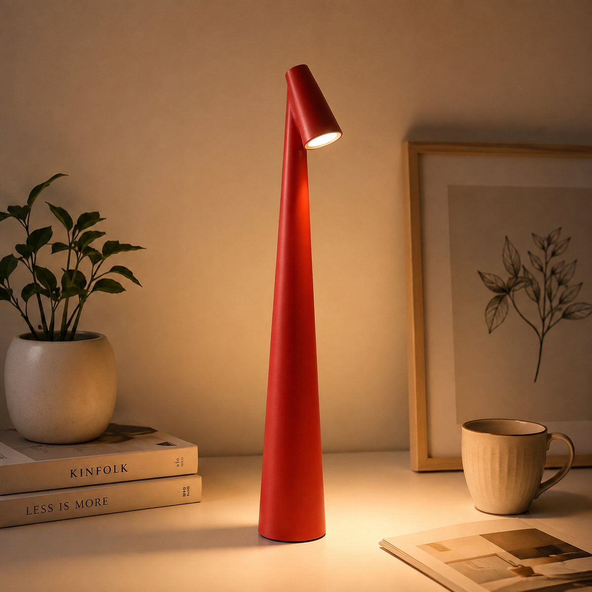 LumaCone – Kabellose LED Akku-Tischlampe, dimmbar