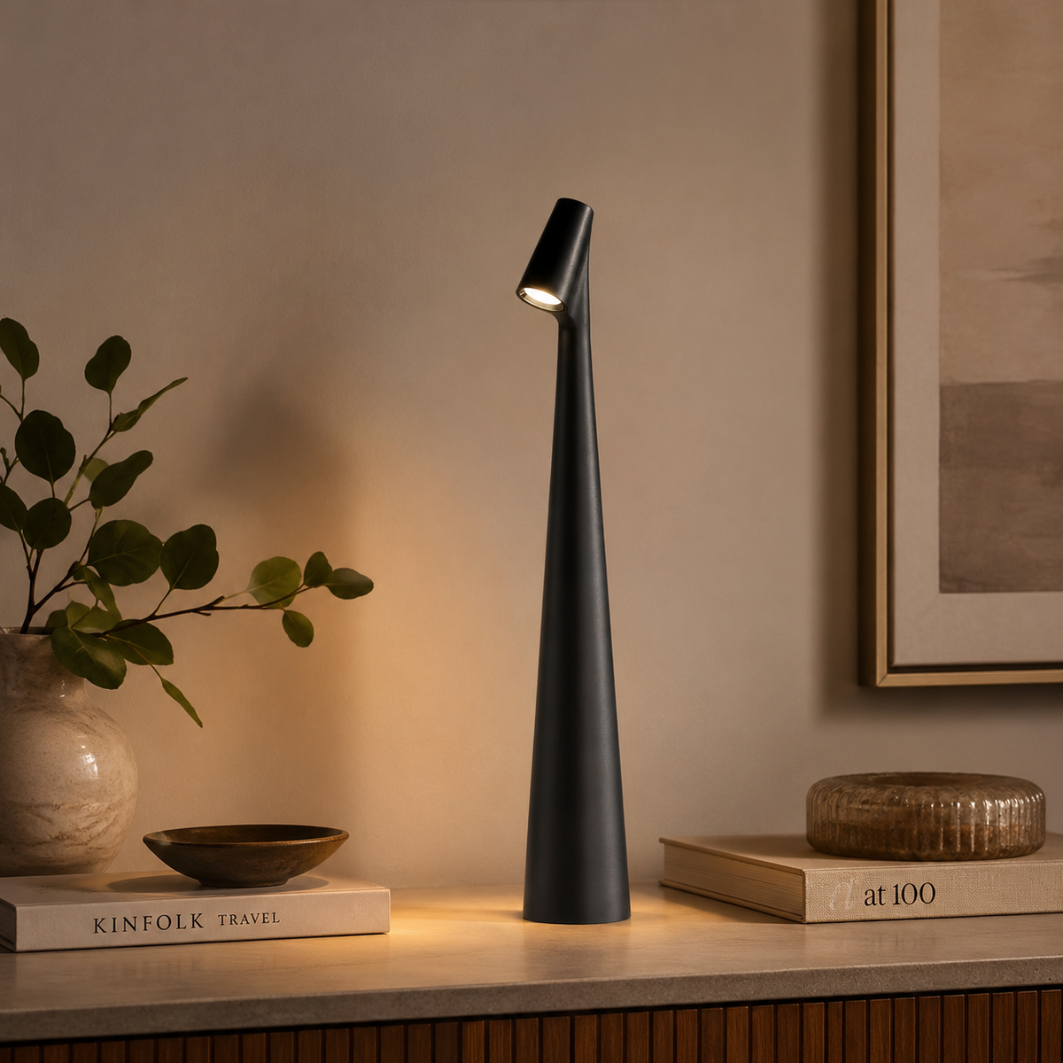 LumaCone – Kabellose LED Akku-Tischlampe, dimmbar
