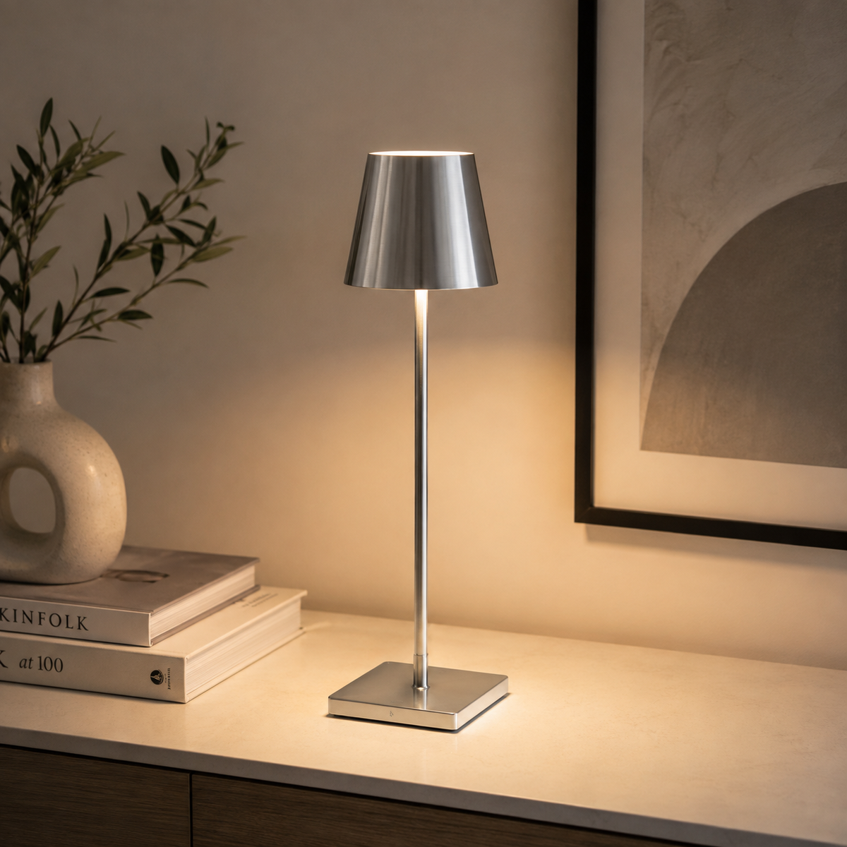 Lumea Akku Tischlampe kabellos & dimmbar aus Metall