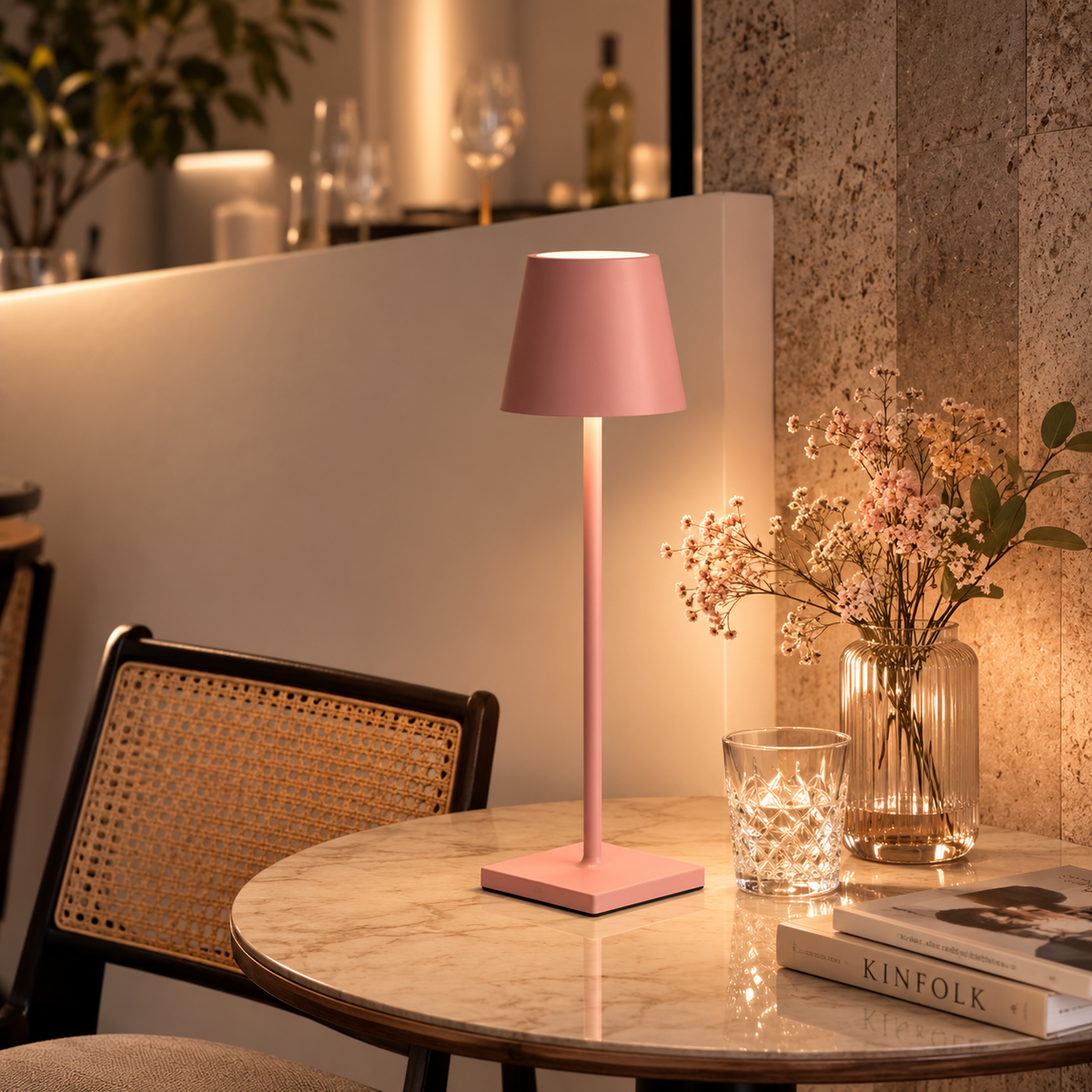 Lumea Akku Tischlampe kabellos & dimmbar aus Metall
