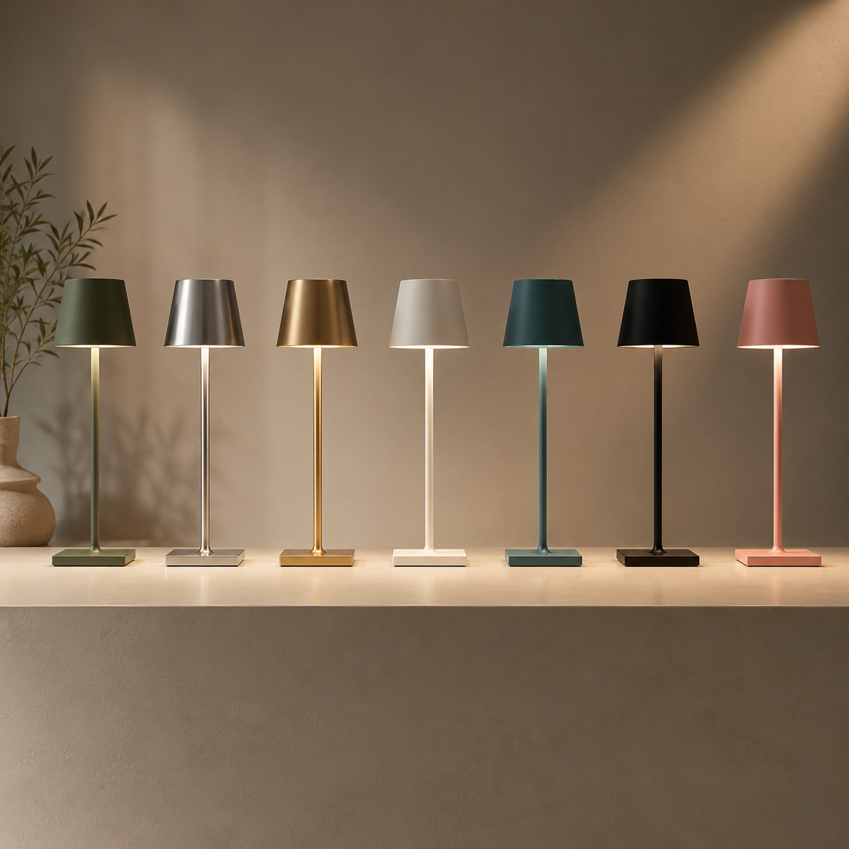 Lumea Akku Tischlampe kabellos & dimmbar aus Metall