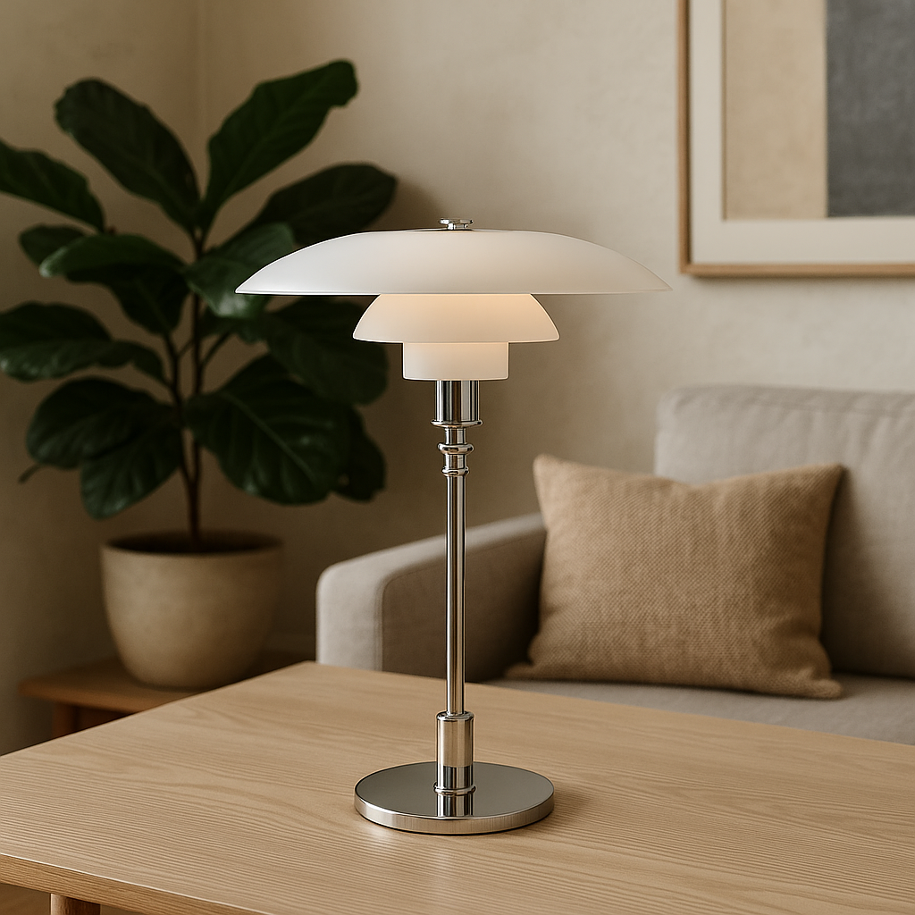 Aveloro Nordelia Tischlampe Anwendungsbild Wohnzimmer