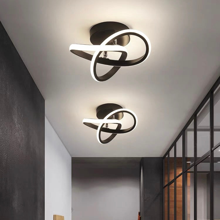 Aveloro Formex LED-Deckenleuchte Schwarz Kleeblatt Kaltweiß