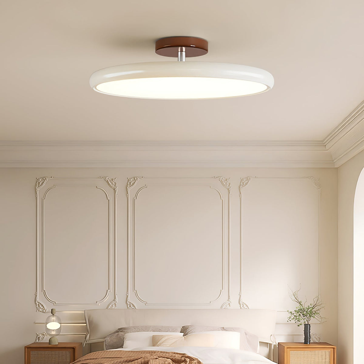 Aveloro Diretto LED-Deckenleuchte Ø50cm Beige