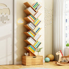 Aveloro Ramella Baum-Bücherregal in Holzoptik, 10 Ebenen