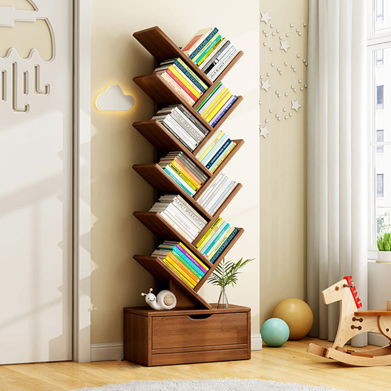 Aveloro Ramella Baum-Bücherregal in Nussbaum-Optik, 10 Ebenen