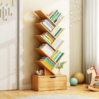Aveloro Ramella Baum-Bücherregal in Holzoptik, 8 Ebenen