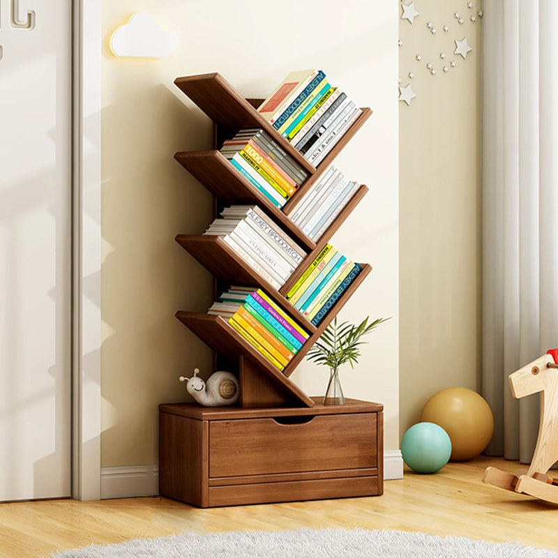 Aveloro Ramella Baum-Bücherregal in Nussbaum-Optik, 6 Ebenen