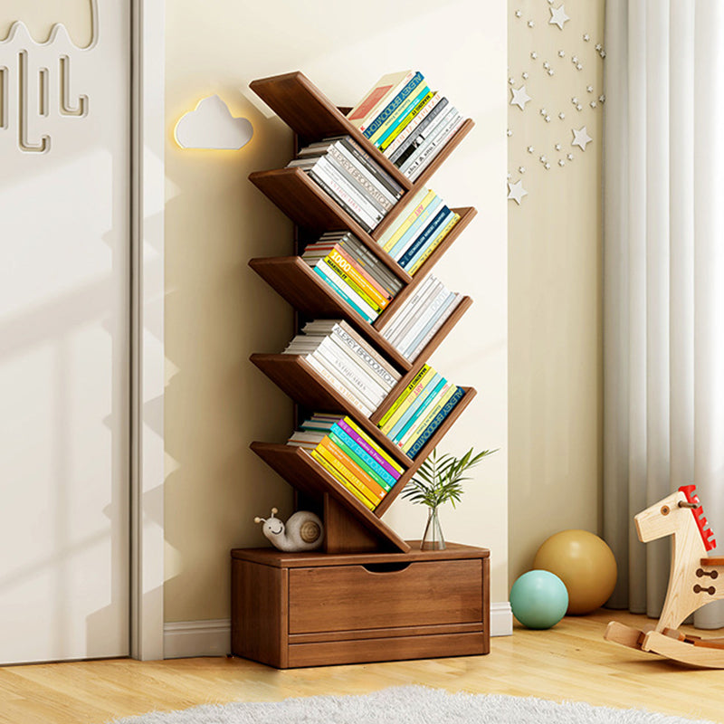 Aveloro Ramella Baum-Bücherregal in Nussbaum-Optik, 8 Ebenen