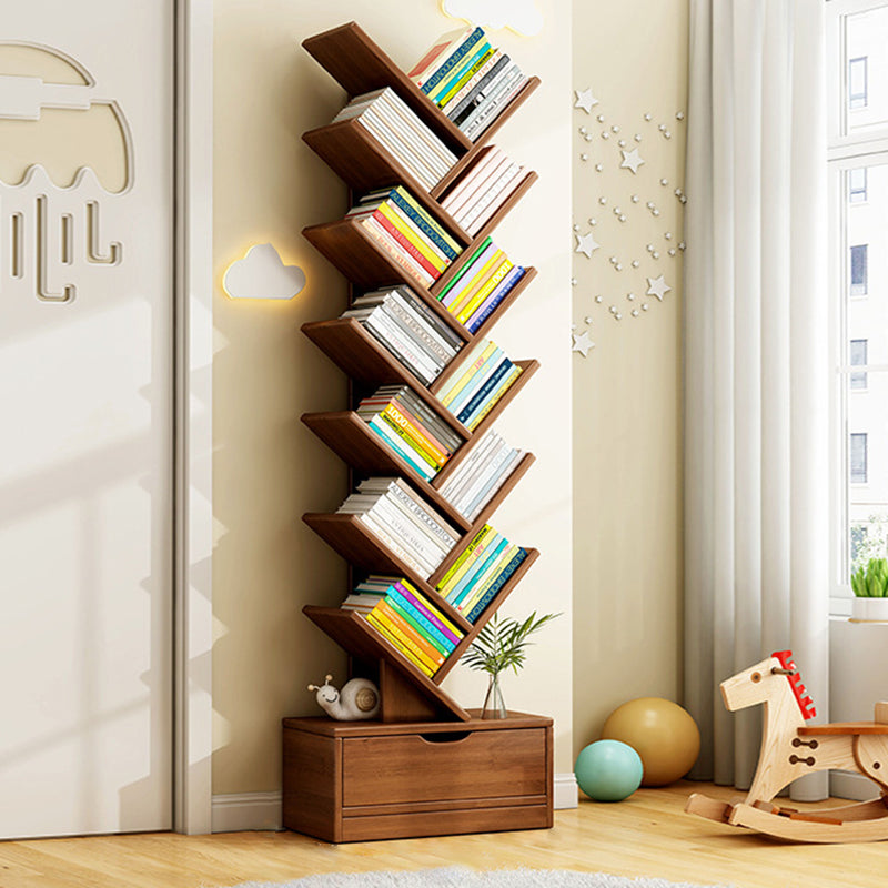 Aveloro Ramella Baum-Bücherregal in Nussbaum-Optik, 12 Ebenen