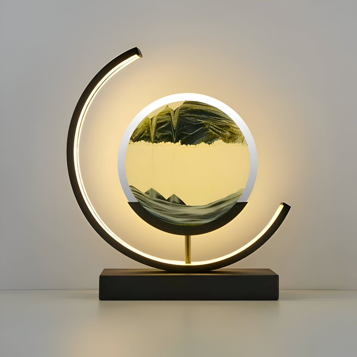 Aveloro Sablio Sandbild-Tischlampe im Wohnraum