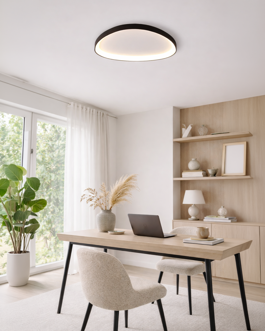 Aveloro Ciottola LED-Deckenleuchte Schwarz Einzelform