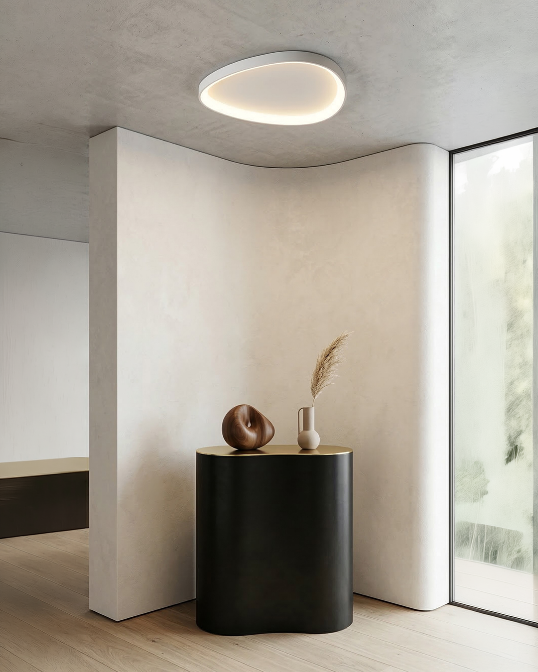 Aveloro Ciottola LED-Deckenleuchte Weiß im Wohnraum