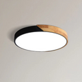 Aveloro Skandra LED-Deckenleuchte mit Holzdekor in Schwarz