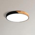 Aveloro Skandra LED-Deckenleuchte mit Holzdekor in Schwarz