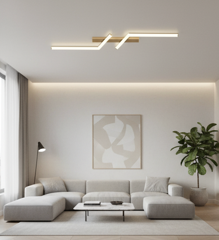 Aveloro Croxa LED-Deckenleuchte Farbvarianten Gold und Schwarz
