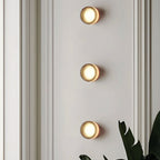 Aveloro Puncta LED-Wandleuchte in Bernstein Reihenmontage