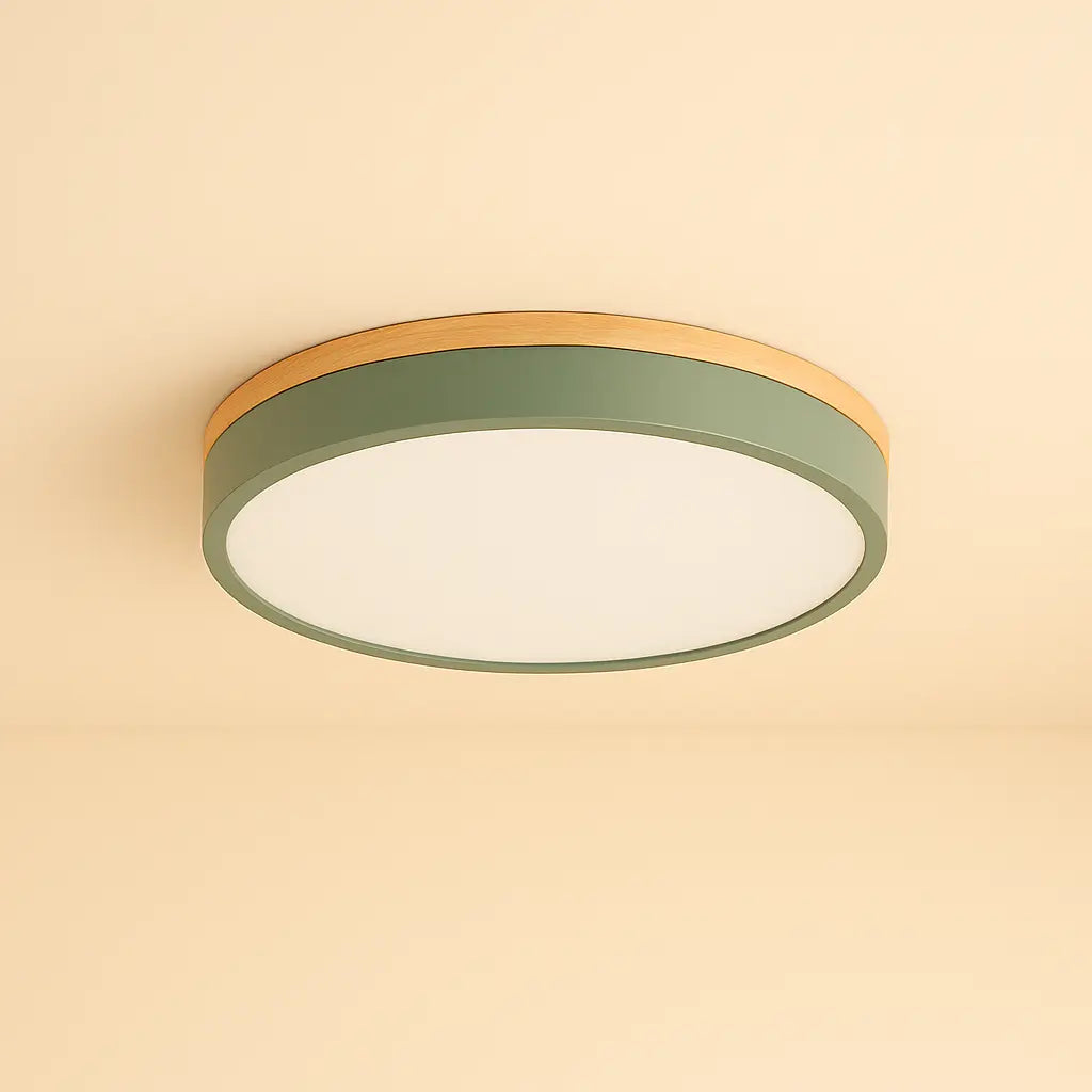Aveloro Boreana LED-Deckenleuchte Detailansicht Holz