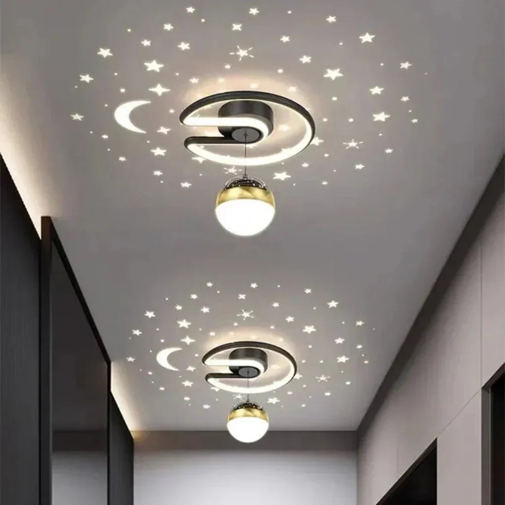 Aveloro Astria LED-Deckenleuchte mit Sternenhimmel-Effekt im Flur