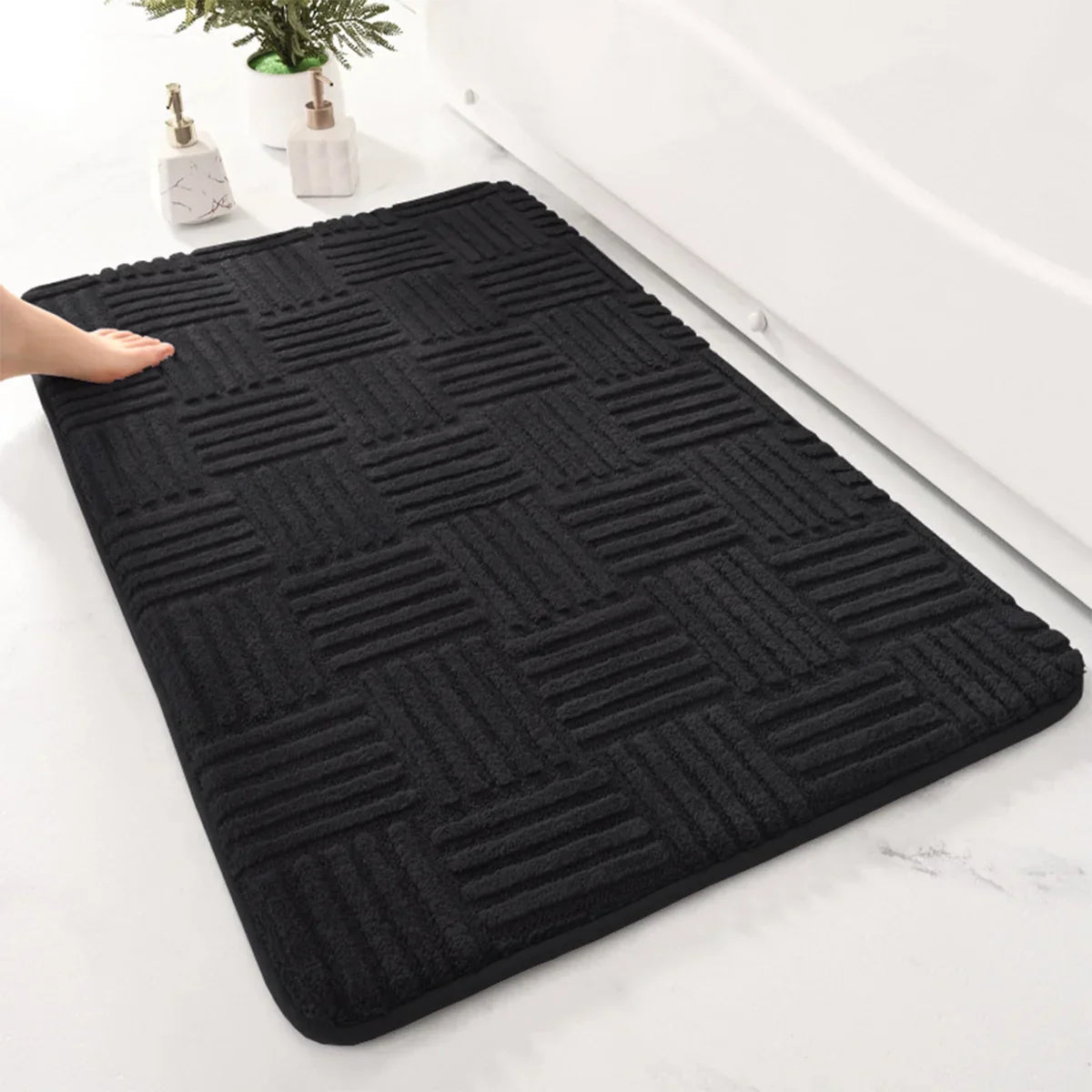 Aveloro Trittvia Badematte Schwarz