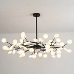 Aveloro Stellara LED-Kronleuchter Schwarz/Weiß 54 Leuchten