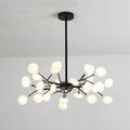 Aveloro Stellara LED-Kronleuchter Schwarz/Weiß 30 Leuchten