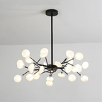Aveloro Stellara LED-Kronleuchter Schwarz/Weiß 30 Leuchten