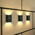 Aveloro Solbrix Solar-Außenwandleuchte Detailansicht Solarpanel
