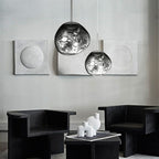 Aveloro Fusina Glas-Pendelleuchte im Wohnzimmer