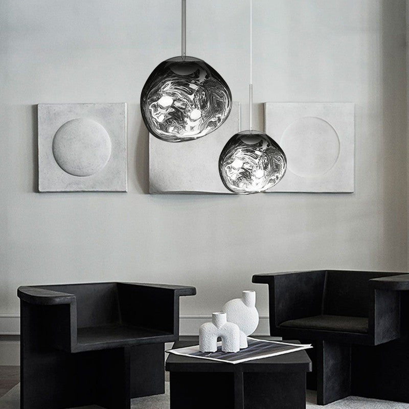 Aveloro Fusina Glas-Pendelleuchte im Wohnzimmer